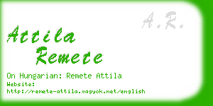 attila remete business card